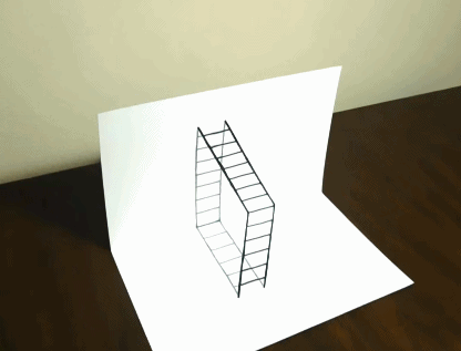 简单小教程:画一张梯子3d画!