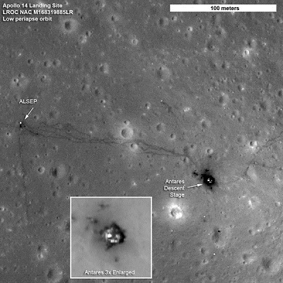 阿波罗14号着陆点近照。